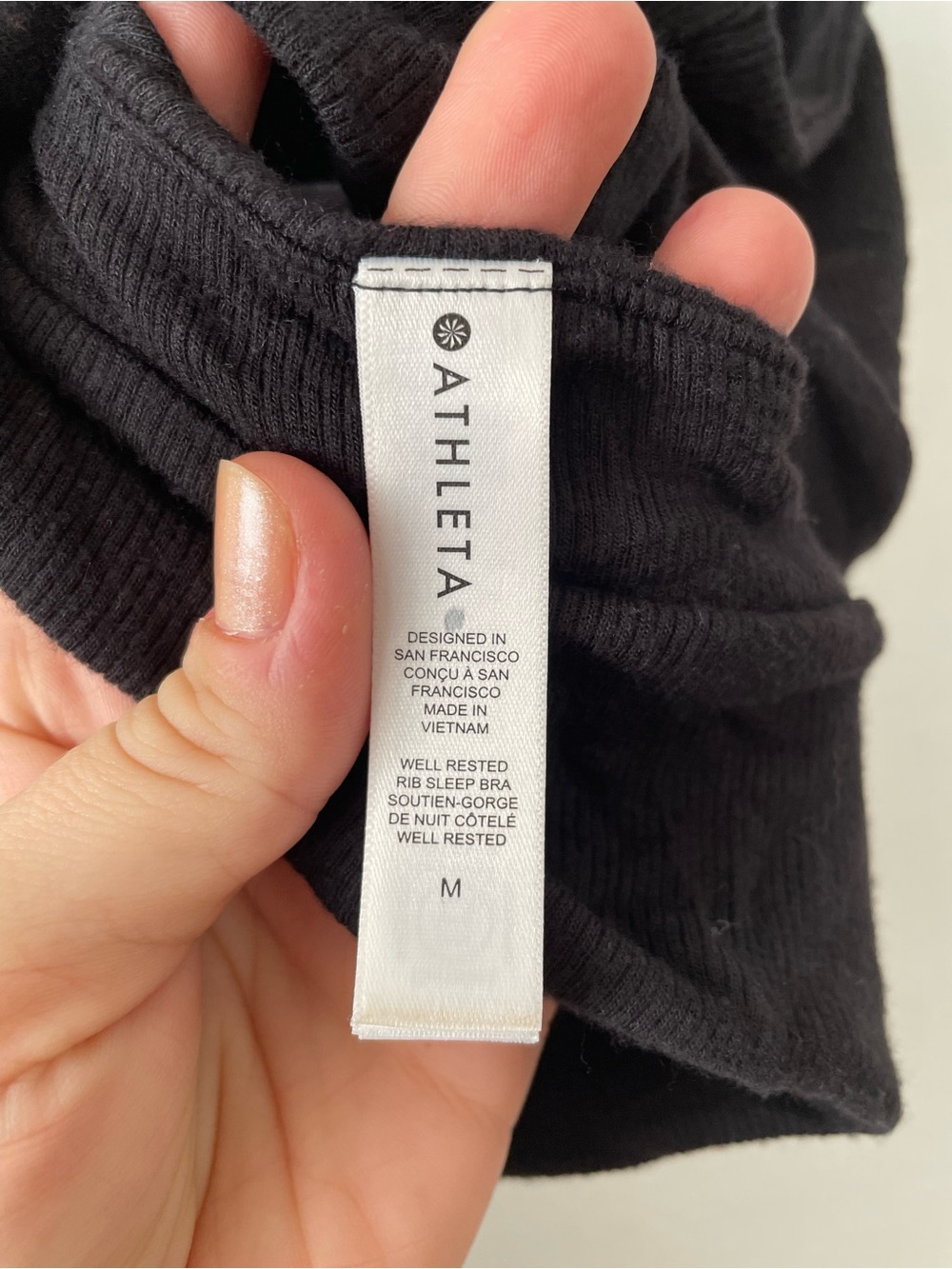 Athleta Well Rested Rib Sleep Bra Size M - Picture 3 of 3